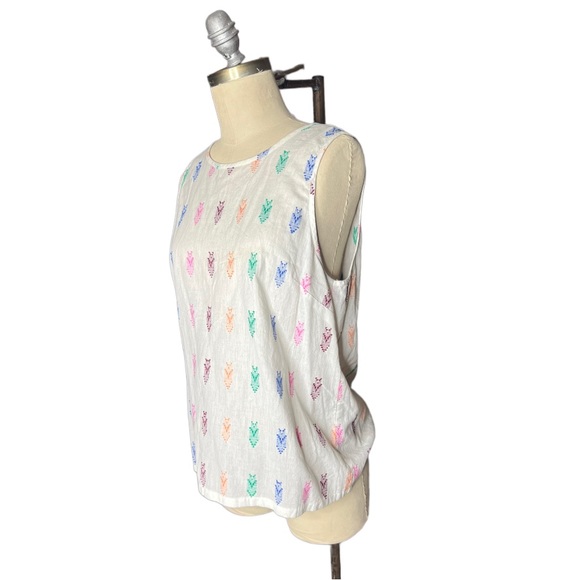 J. Crew Colorful Embroidered Tank Top size 6 - Picture 3 of 15